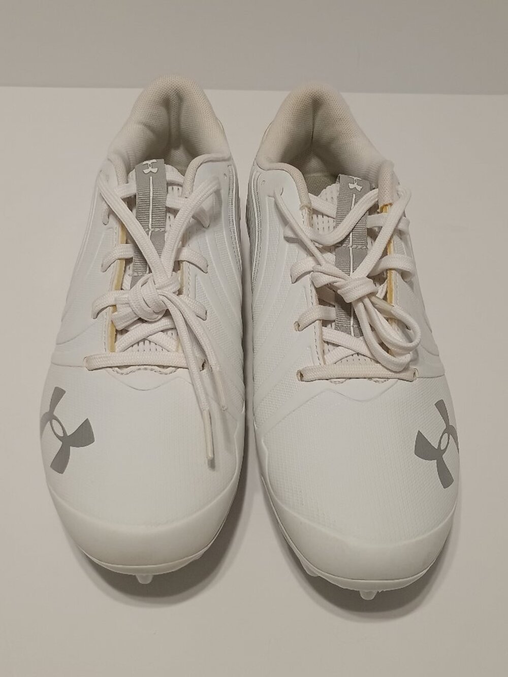 Under Armour Nitro White Silver Cleats Men’s Size 10 EU 44 - Picture 2 of 8